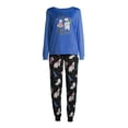 thumbnail image 5 of Secret Treasures Women's and Women's Plus Long Sleeve Top and Ankle Pants Pajama Set, 5 of 6
