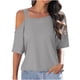 thumbnail image 1 of Camiseta de Manga Corta Sexy de Moda 2024, Camiseta Casual de Manga Corta, 95% Poliéster 5% Blusa de Spandex para Mujeres, Top de Verano de Lavado de Manos, 1 of 7