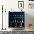 thumbnail image 5 of S-HOME Modern Home Wine Bar Cabinet with Adjustable Storage Shelf, Versatile Liquor and Coffee Cart for Dining Room and Living Space, Blue, 5 of 30