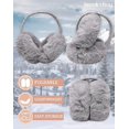 thumbnail image 5 of Ear Muffs For Women - Winter Ear Warmers - Soft Warm Cable Knit Furry Fleece Earmuffs - Ear Covers For Cold Weather V, 5 of 5