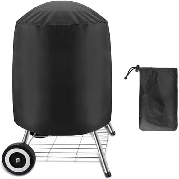 Round BBQ Cover,24" D x 28.5" H Kettle Grill Cover for Weber Charcoal Kettle Char-Broil,Waterproof Dome Smoker Cover