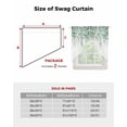 thumbnail image 6 of Teal Eucalyptus Leaves Swag Valances for Windows, Spring Floral Summer Botanical Rod Pocket Sheer Valances for Small Windows, Swag Toppers Light Filtering for Kitchen Living Room 2 Panels 28''x36'', 6 of 6