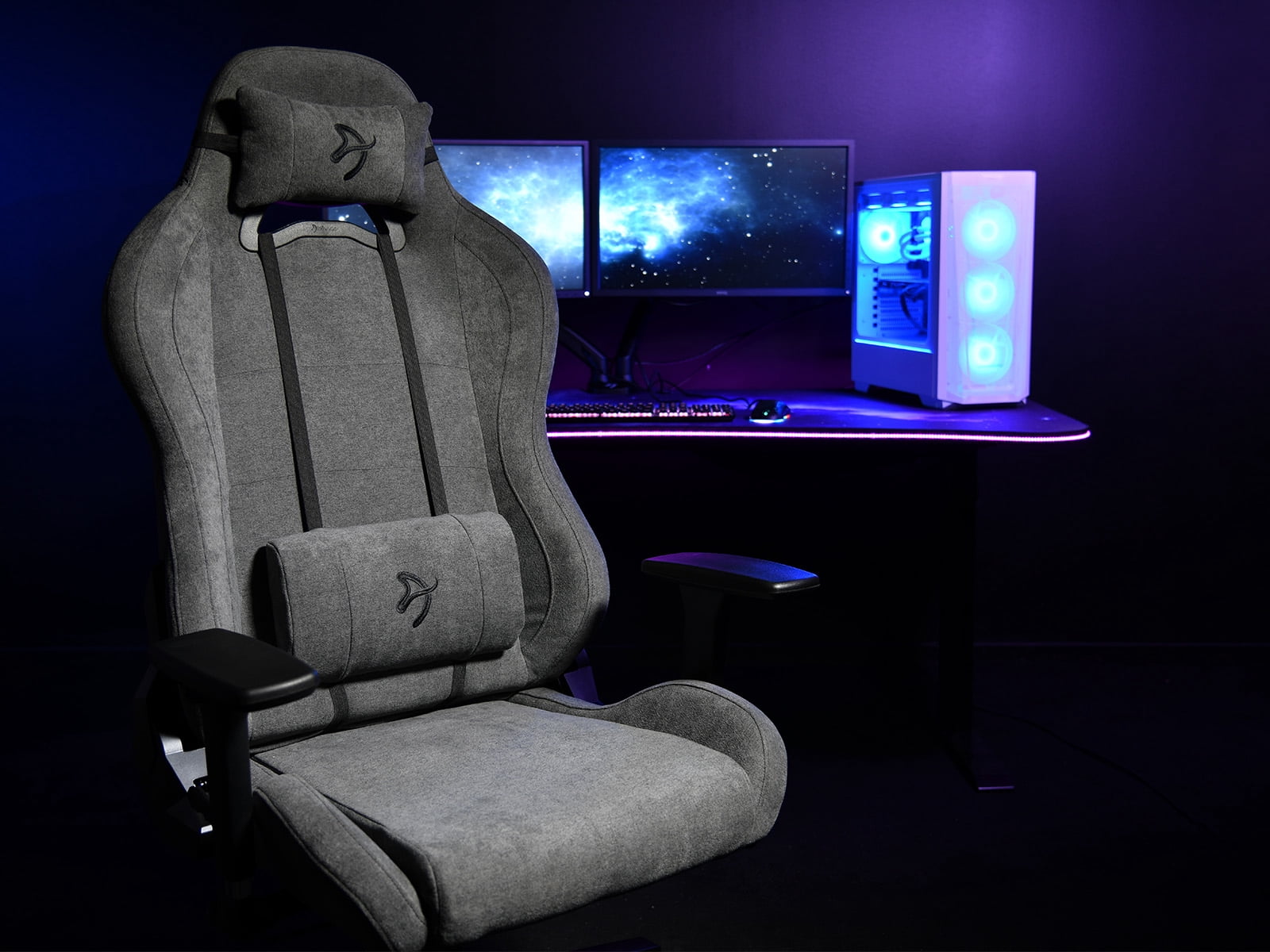 Arozzi Torretta Soft Fabric Office & Gaming Chair - Ash