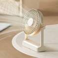 thumbnail image 4 of Ventilador de escritorio USB portátil con oscilación y luz nocturna | Mini ventilador de mesa recargable para el hogar, la oficina, el dormitorio y el camping, 4 of 9