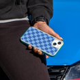 thumbnail image 3 of Caseco Mag-Safe iPhone 14 Blue Checkerboard Print Case, 3 of 5