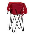 thumbnail image 4 of Household Essentials Thermal Standing Cooler with Travel Bag, Heavy-Duty Polyester, Black Powder Coated Steel Legs, Leak-Resistant PE Liner, Zippered Lid and Quick Access Top, Foldable, Red, 4 of 8