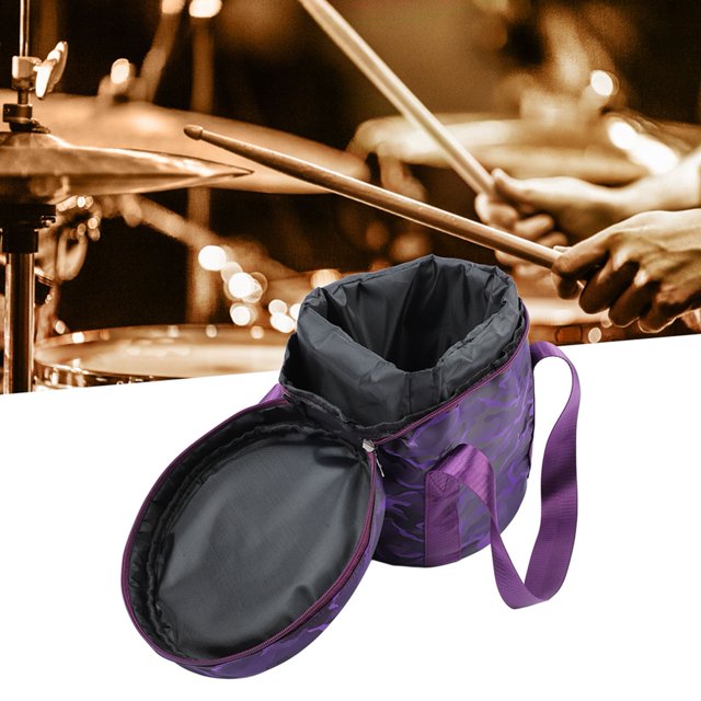 Music Bowl Storage Bag Container, Dual Zipper Singing Bowl Carry Case Bag For Sizes 8" To14", Carrying Case Padded Travelling Bag Purple For Bowl Parts