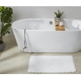 thumbnail image 5 of Better Trends 4 Piece Bathroom Rug Set 100% Cotton, Extra Soft Tufted Bath Mat, Water Absorbent & Reversible Mat, White Lilly Crochet Collection, 5 of 9