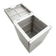 thumbnail image 6 of Courtnie Aluminum and PE Wicker Patio Trash Can, Gray and White, 6 of 11