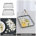 thumbnail image 3 of HLONK 2 Pcs Stainless Steel Tray Party Serving Pan Commercial Bakeware, 3 of 8