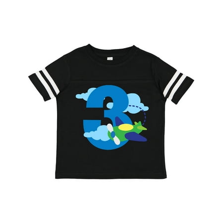 

Inktastic 3rd Birthday Airplane Pilot Gift Toddler Boy Girl T-Shirt
