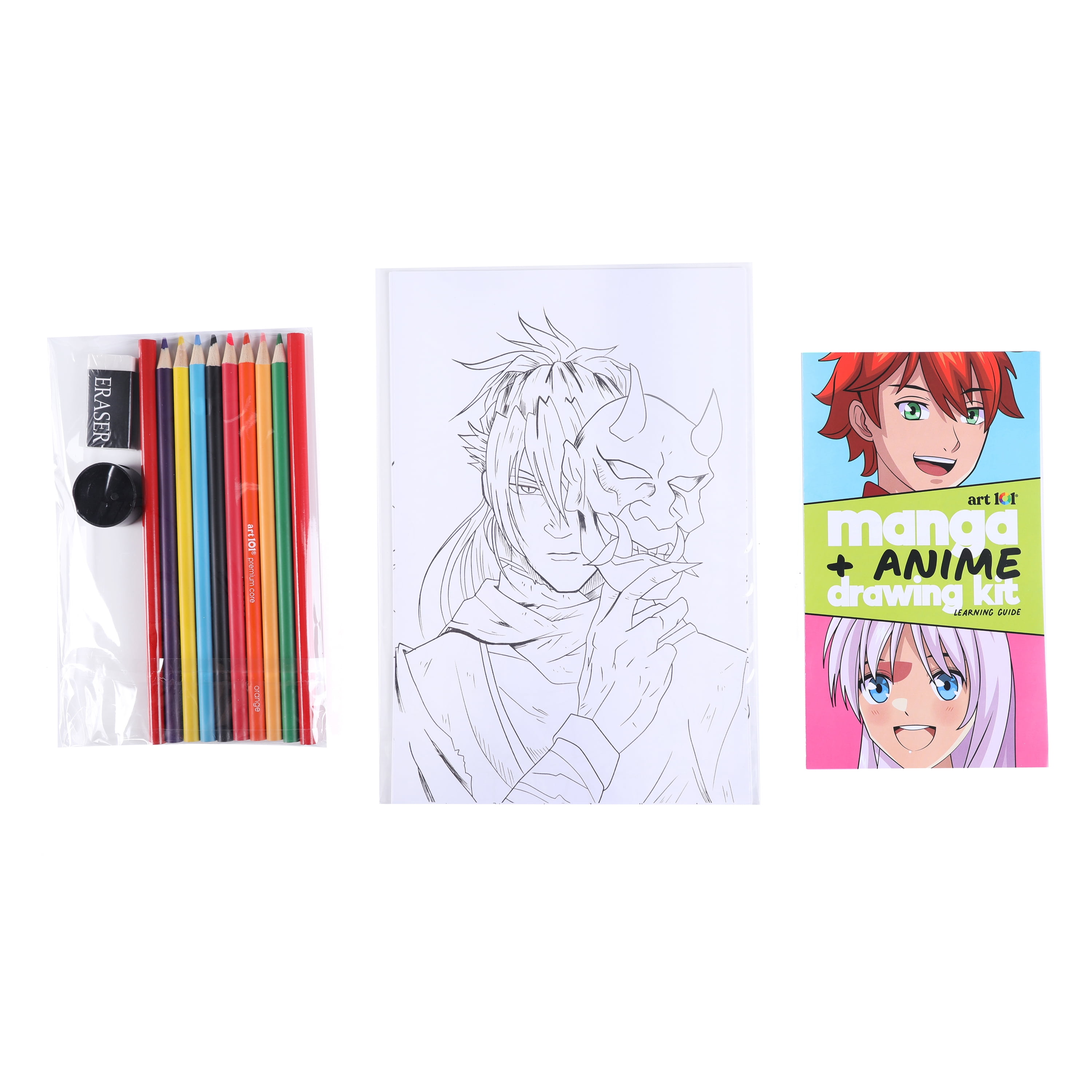 Art 101 45 Piece Anime & Cartooning Drawing Set Multicolor