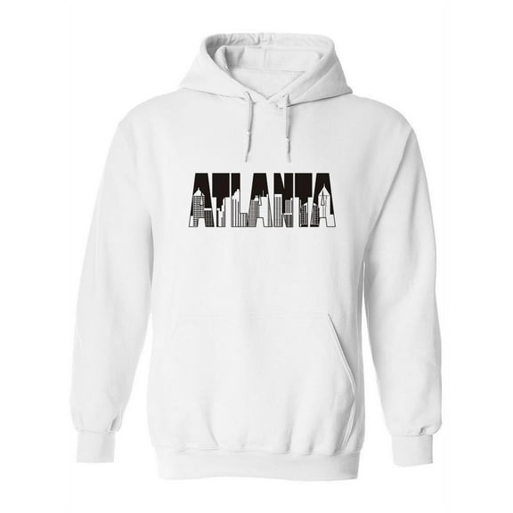 Atlanta City Black Letters Quote Hoodie Women -Image by Shutterstock, Female XX-Large