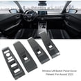 thumbnail image 2 of HUGFEGWE 4Pcs Window Lift Switch Panel Cover Carbon Fiber Door Window Lift Panel Cover Sturdy Strong Protection for Accord (Low Configuration) CJB91-76934, 2 of 7