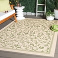 thumbnail image 2 of Safavieh Courtyard Nanda Botanical Indoor/Outdoor Area Rug, Natural/Olive, 5'3" x 7'7", 2 of 14