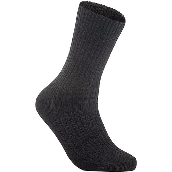 Lian LifeStyle Perfect Fit, Cozy, and Comfortable Men's 1 Pair Wool Crew Socks For Healthy Feet Size 6-9 Black