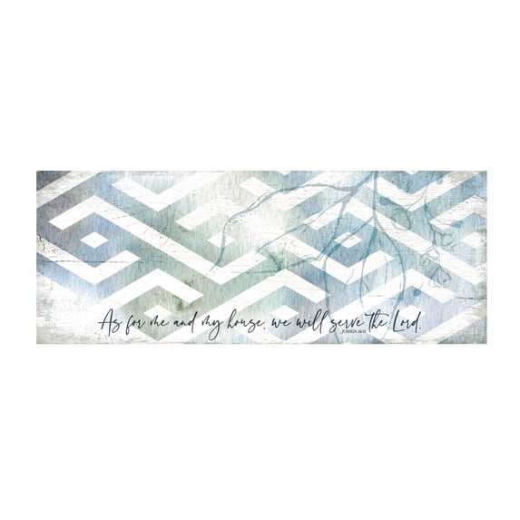 Dexsa As For Me and My House, We will Serve the Lord. Joshua 24:15 Wood Plaque Inspiring Quote 6 in x 15 3/4 in