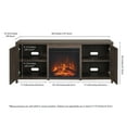 thumbnail image 4 of Evelyn&Zoe Granger Rectangular TV Stand with Log Fireplace for TV's up to 65", Alder Brown, 4 of 10
