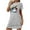 Gray, variant on Xfvqtps Womens Nightgown Cool Chest Print Ghost Cropped Short Sleeve Crewneck Solid Color Fashion Comfortable Pajamas Green