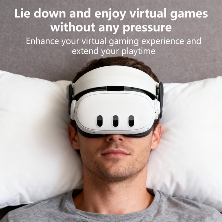 Head Strap for Meta Quest 3S/Quest 3, Adjustable VR Head Strap