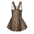 thumbnail image 2 of Xoenoiee Brown Leopard Print Girls Skirted Swimsuits One Piece Swimsuit Comfortable Beach Swimwear Sleeveless Bathing Suit Swim Dress, 10-11 Years, 2 of 7