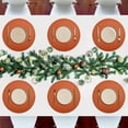 thumbnail image 7 of Plain Rust Solid Color Placemats Set of 4, Washable Round Placemats 15 Inch, Non-Slip Heat-Resistant Table Mats for Dining Kitchen Holiday Home Tables Home Decor, 7 of 7