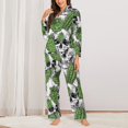 thumbnail image 2 of Pajama Sets for Women 2 Pcs, Thorny Cactus skull Button Down Long Sleeve Sleepwear Lounge PJ Sets, 2 of 6