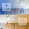 thumbnail image 2 of POPFAN 52 Inch Modern Ceiling Fan with 3 Color Dimmable Light 5 ABS Blades Smart Remote Control Reversible DC Motor for Indoor, White, 2 of 9