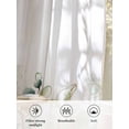 thumbnail image 6 of Sheer Curtains 108 Inches Long, Eucalyptus Leaves Semi Sheer Curtains Light Filtering Window Treatment, Watercolor Sage Green Gold Branches Privacy Voile Drapes for Living Room Bedroom 52x108 Inch, 6 of 7