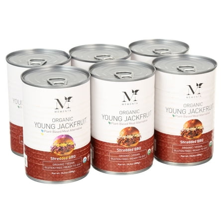 Mementa Inc (6 Pack) Organic BBQ Jackfruit, 14 oz Can