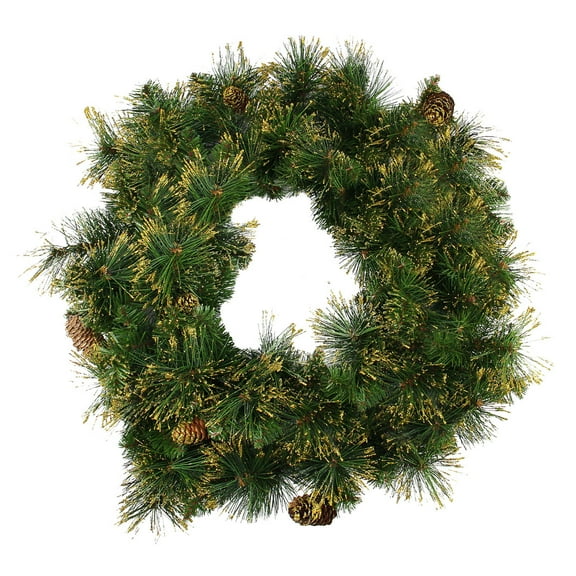 Northlight 24" Unlit Mixed Pine Glittered Pine Cone Artificial Christmas Wreath