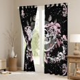 thumbnail image 3 of Castle Fairy Female Men Abstract Moth Skull Black Out Curtains,Gothic Style Curtains Pack of 2 (42x63 Each),Botanical Mushroom Galaxy Bedroom Curtains,Lightweight Room Decor, 3 of 6