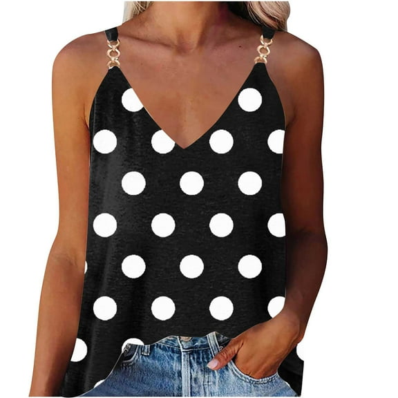 JINMGG Women's Summer Casual Sleeveless Blouse V Neck Tops T-Shirt Vest for Women Black M