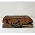 thumbnail image 4 of Couverture Jetée Cerf Arbre Noir Empreinte de Patte pour Canapé Sofa, Brune, 4 of 7