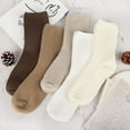 thumbnail image 5 of Moyel 5 Pack Womens Cute Crew Socks Slouch Boot Socks Athletic Casual Cotton Socks for Women Teen Girls Aesthetic Size 5-8, 5 of 7