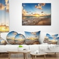 thumbnail image 4 of Designart Sunrise on Beach of Caribbean Sea - Seashore Throw Pillow - 12x20, 4 of 5