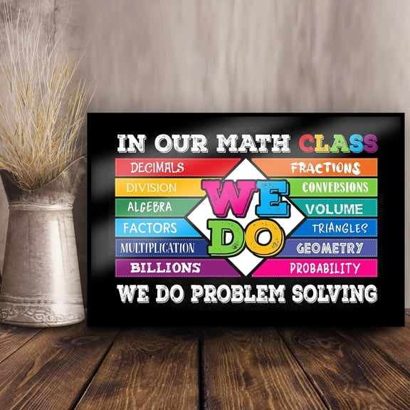 In Our Math Class We Do Poster Maths Class Posters Mathematics Pediatric Poster Math Classroom For For Middle School And High School Maths Teacher Supplies School Counselor Décor