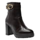 thumbnail image 1 of Botín Mujer Elegante Greenlove® Tacon Ancho Color Chocolate cafe 22.5, 1 of 11