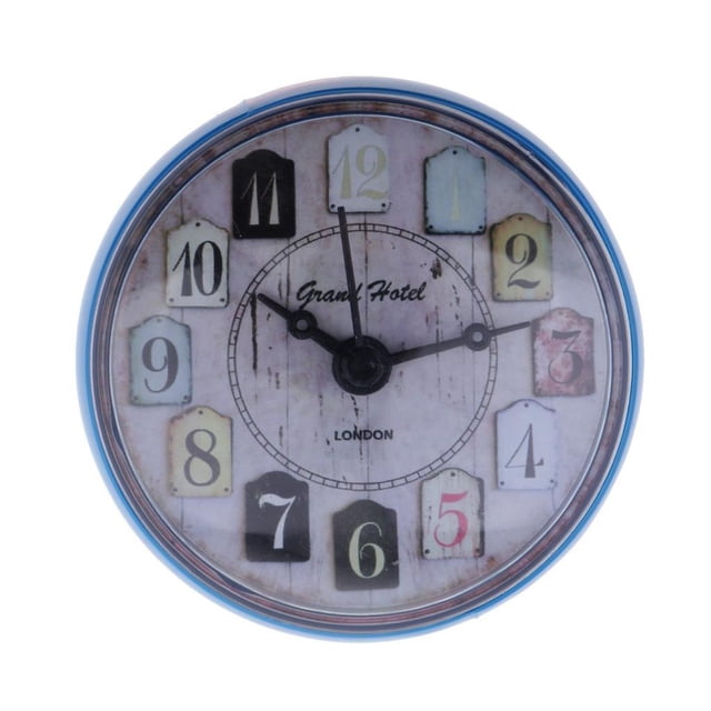 Ventosa para reloj, reloj de pared de silicona duradero para baño, instalación y uso Azul