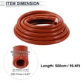 thumbnail image 6 of Unique Bargains 16.4Ft 3/8" 10mm ID 3.5mm Thickness Silicone Vacuum Hose for Air and Water Red, 6 of 6