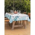 thumbnail image 3 of Outdoor Tablecloth with Umbrella Hole for Patio/Picnic/Party/Camping, Watercolor Sea Coral Waterproof Table Cloth Rectangle Table Cover Washable, Summer Ocean Marine Starfish Blue Green (60"x 102"), 3 of 8