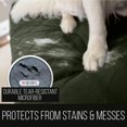 thumbnail image 2 of Original Patent Pending Reversible Large Sofa Protector, Many Colors, Seat Width to 70 Inch, Furniture Slipcover, 2 Inch Strap, Couch Slip Cover Throw for Pet Dogs, Cats, Hunter Green Sage, 2 of 8