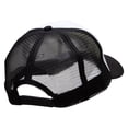 thumbnail image 4 of Retro Flower Embroidered Foam Panel Mesh Snapback - Black White OSFM, 4 of 5