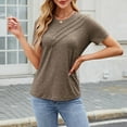 thumbnail image 2 of Icvfdpl Shirts For Women Slim Fit Short Sleeve With Button Design Striped Pattern Top Casual Wear Dailywear Comfortable S, 2 of 5
