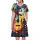 thumbnail image 1 of Balery World Map Guitar Illustration Vestidos sueltos de manga corta para mujer, vestidos de verano 2025, vestidos casuales de corte A con vuelo., 1 of 6