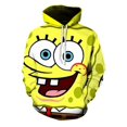 thumbnail image 1 of Men Women Unisex Digital Print Sweatshirts Hooded Adult SpongeBob SquarePants Cartoon Hip Hop Top Pullover, 1 of 2