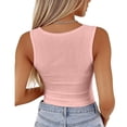 thumbnail image 4 of Lumtrix Tank Tops for Women 2026 Summer Sleeveless Scoop Neck Ribbed Tops Cute Spring Casual Fitted Basic Cami Shirts Pink 2XL, 4 of 4