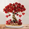 thumbnail image 5 of Tree of Love Valentines Day Table Decorations Desktop Ornament Love Tree for for Home Decor Valentines Supplies 2D Flat Rose Tree Acrylic Ornament, 5 of 7