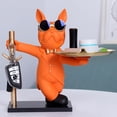 thumbnail image 3 of Figuras de Bulldog Art con escultura de almacenamiento de resina de palet para oficina (naranja) Ndcxsfigh  Libre de BPA, 3 of 7
