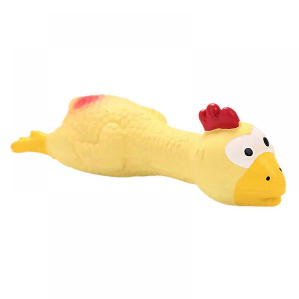 Yellow Rubber Pet Squeaky Toy Screaming Chicken Pet Supplies Pet Dog Chew Toy